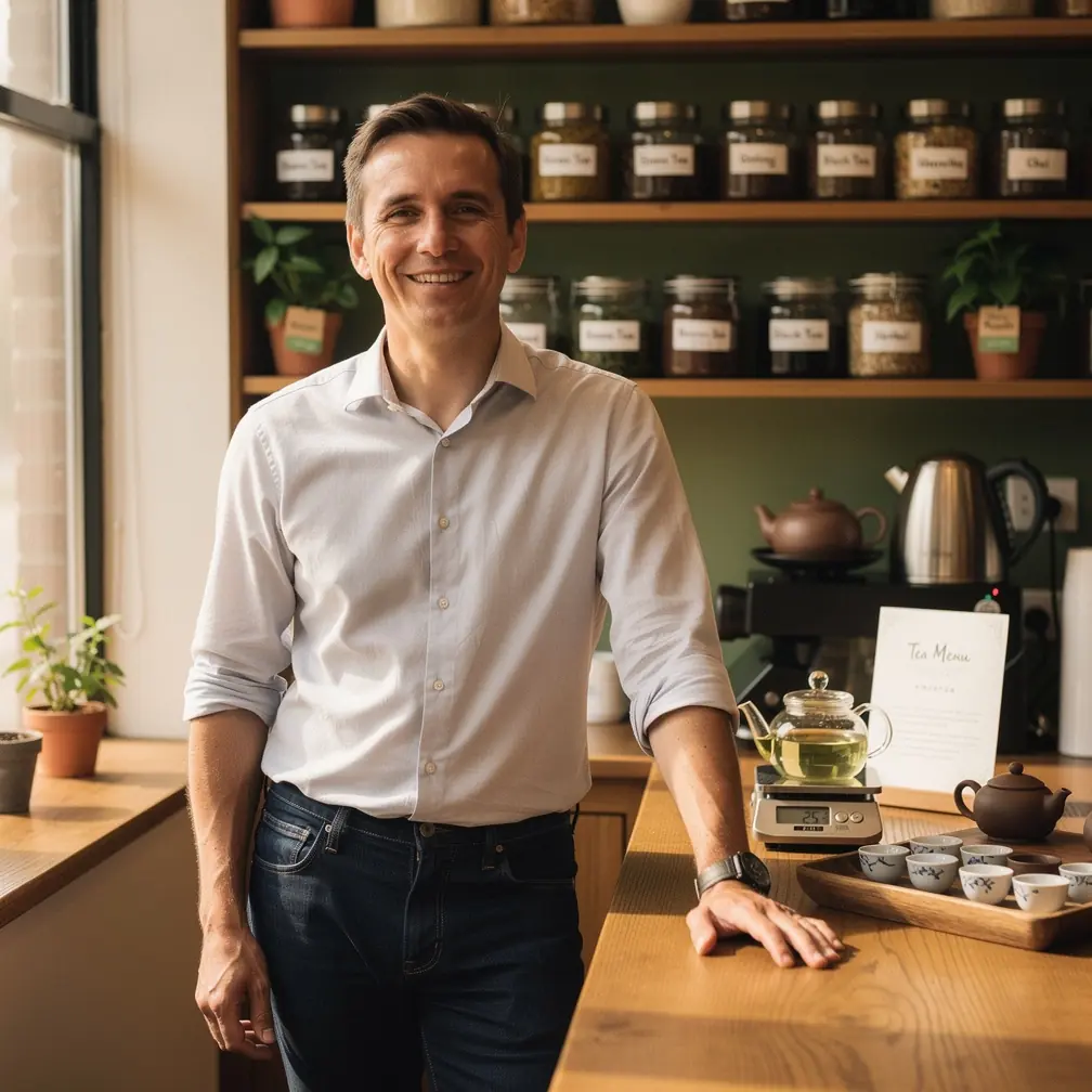 Raminanti arbatos puodelio nuotrauka šviesiame kambaryje, simbolizuojanti atsipalaidavimą ir streso mažinimą.